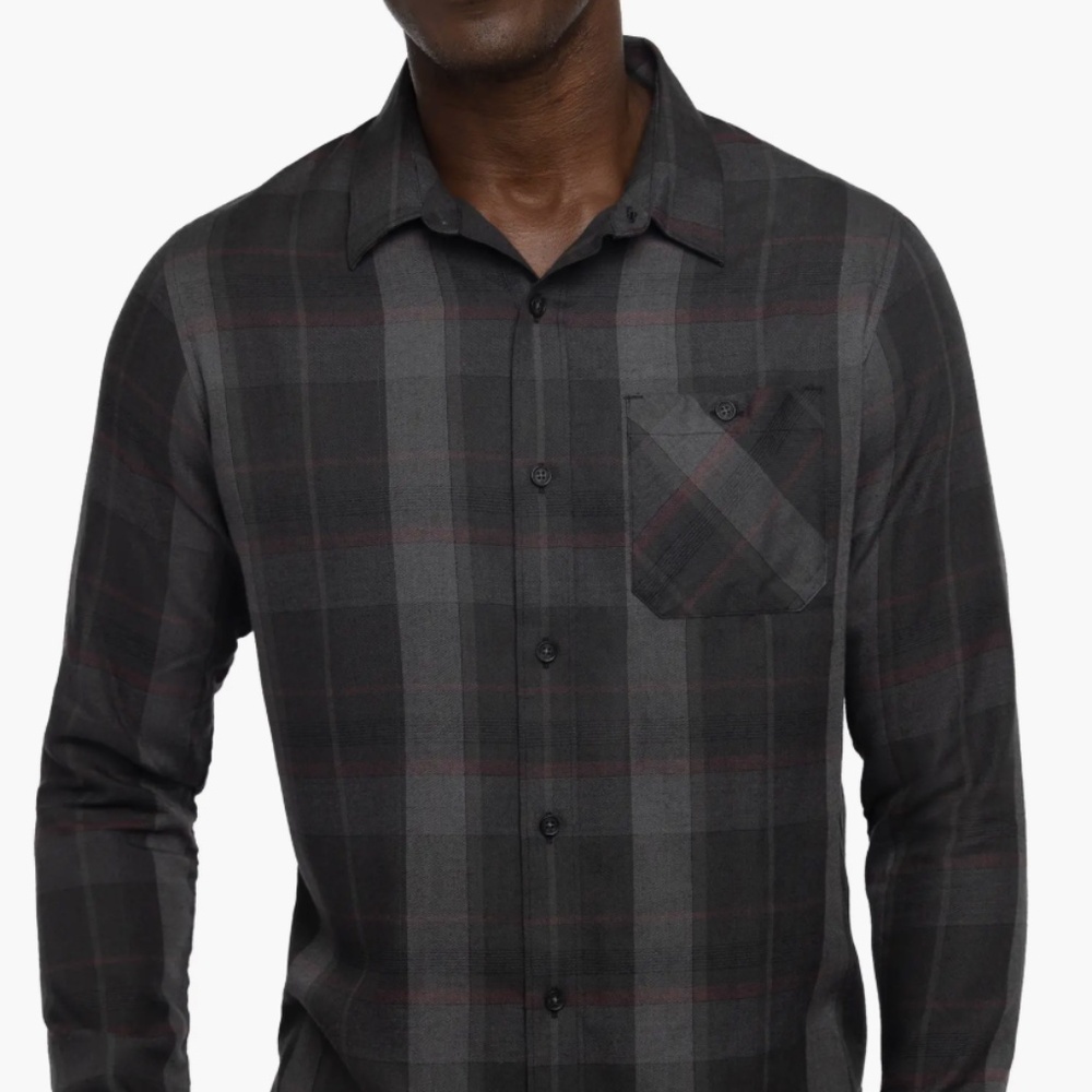 Travis Mathew Prize Money Slim Fit Plaid Flannel Button Up Shirt Size XXL 2XL